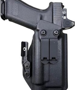 Black Kydex IWB Claw Holster Compatible with Glock 17 Olight PL-3R Valkyrie