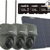 REOLINK Go Ranger PT (3 Pack), 4K Cellular Trail Camera, 3G/4G LTE, 360° Full View, 4K Live Streaming & Playback on Phone, Animal Recognition, No-Glow IR, Smart Motion Activated