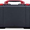 Black Pelican 1750 case with red handles & latches. Comes with foam.
