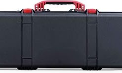 Black Pelican 1750 case with red handles & latches. Comes with foam.