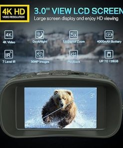 Night Vision Goggles, Profey 4K Night Vision Binoculars for Adults, Rechargeable Night Vision Goggles for Hunting & Security, 32GB TF Card to Save Photo, Video, Best for Hunters 2