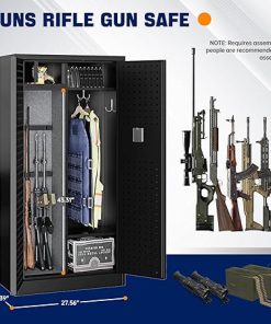 Yizosh Large Gun Safe for Home – Quick Access Rifle and Pistol Safe with Removable Shelf 2