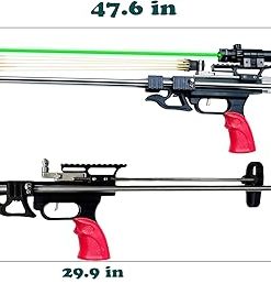Slingshot Rifle, Professional Slingshots with Sight Trigger Mechanism for Adults Hunting,Retractable Folding Catapult Powerful High Precision Hunting Slingshots 2