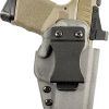 Azula OWB Leather 2 Slot Molded Pancake Belt Holster for Smith & Wesson M&P Shield 380, M&P Shield 9, Equalizer 9mm, S&W EZ with Optic, TAN Left Hand 4