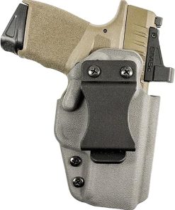 DeSantis Mean Streak IWB Gun Holster for Men and Women – Concealed Carry Kydex Holster for Pistols, Fits the GLOCK 43, 43X, 43X MOS with or without Red Dot Sight – Right Hand Draw, Pewter Gray