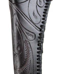 Hulara Real Leather Rifle Scabbard for Lever Action Rifle Case Shotgun Scabbard Carved Saddle Scabbard For Henry Big Boy Rifle With Padded Interior Protection