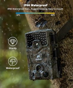 Trail Camera 36MP 2K 30fps, usogood 2pcs Night Vision Game Cameras with Motion Activated Hunting Cam Waterproof with Infrared LED for Outdoor Security 2
