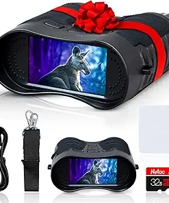 Upgraded Night Vision Goggles – 4K Night Vision Binoculars, 8X Digital Zoom, 3.2” Screen with 32GB SD Card