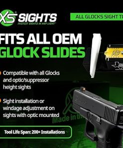 XS SIGHTS Gunsmith Series Glock Sight Pusher Tool Kit, Compatible with All OEM Glock Pistols. Kit Includes Rear Sight Pusher and Front Sight Tool 2