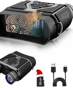Night Vision Goggles 1080P Night Vision Binoculars with 5000mAh Rechargeable Battery, 32GB Card, 3″ Screen for Camping Hunting & Security for Men Husband、Dad、Him