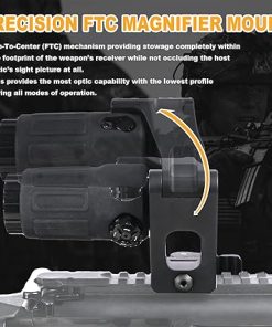 Tactical G33/G43/G45/3X/J3/J5 Magnifier with FTC QD Flip Aluminum Mount Quick Release Flip-to-Center 2