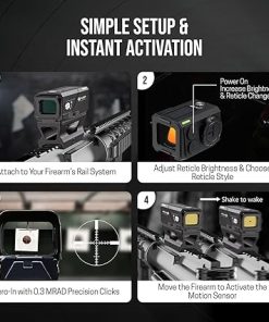 Alpen Optics Argus Lt Red Dot Sight 1x20x18 Closed with 3 Adjustable reticles 2