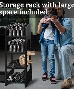 Rifle Rack, Upgrade Gun Rack for Wall, Adjustable 1/4/8 Slot Indoor Gun Rack, Floor Standing Shotgun Rack Gun Display Rack Rifle Storage for Garage Or Room Gun Storage 2