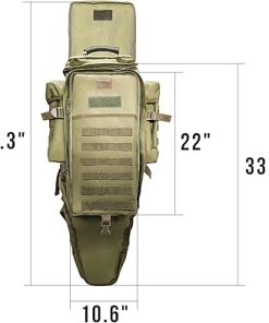 Silfrae Tactical Rifle Backpack Long Rifle Bag Molle Military Backpack for Trekking Hunting Camping 2