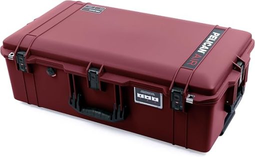 Oxblood Pelican 1615 Air case with Black Handles & latches. Comes with 2 TSA Locking latches. Comes Empty & with Wheels. - Image 2