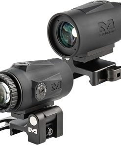 MEPROLIGHT Mepro MMX4 Red Dot Magnifier 3X Micro Lightweight, Compact, Weatherproof Magnifier Scope, Flip to Slide Mount, 2 Rubber Covers, No Battery Needed