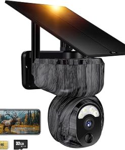 Zleo Cellular Game Camera, Solar Trail Cameras with Live Feed to Phone, 4G LTE Data Plan Required, 0.4S Motion Trigger, 360 View, Low Glow Night Vision, HD Video, Critter Cam for Backyard Waterproof