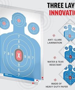 Heavy Duty Paper Targets – Indoors & Outdoor Targets for Rifle & Pistol Shooting 2