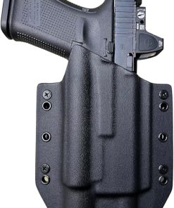 Black Kydex Holster Compatible with Glock 19 Olight PL-3 Valkyrie