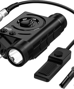 SMSlaser Laser Sight + Infrared(IR) Laser Beam + 1200 Lumens Tactical Flashlight with Rechargeable Battery, Including Battery Charger and Remote Control Switch, Fit for AEG GBB CQB 21MM