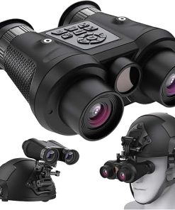 Night Vision Goggles Head Mounted, 3D VR Digital Infrared Night Vision Binoculars with Head Strap and Mount, 6X Digital Zoom and FOV 40°, Save 3D Photos & Videos