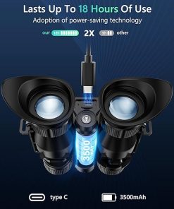 Night Vision Goggles for Adults 4K 2000FT – Head Mounted Night Vision Binoculars, Infrared Goggles with 64GB Card, Adjustable Light, 8X Digital Zoom, for Outdoor Exploration,Camping 2
