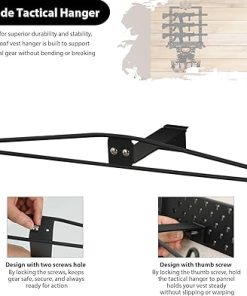 SUNPIE Gun Rack Wall Mount, Indoor Horizontal Rifle Holder with Shelf for Walls Tactical Guns Racks Set with Helmet Hook and Upgrade Tactical Hanger, Heavy Duty Steel 2