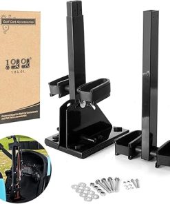 10L0L Universal Golf Cart Gun Holder 50 Degree Rotatable Compatible with Golf Cart Club Car EZGO UTV ATV Stand Up Gun Rack Gun Mount