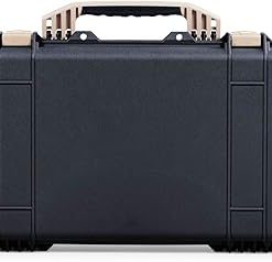 Black Pelican 1750 case with tan handles & latches. Comes with foam.