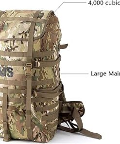 MT Military MOLLE 2 Large Rucksack with Frame Army MOLLE 2 Army Vest, Rifleman FLC Set with Outer Pouches 2