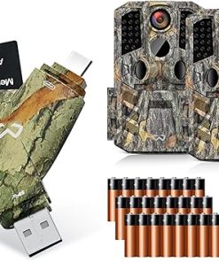 Trail Camera 3 Pack 30MP 1920P HD+Trail Camera Viewer 0.2s Trigger Time Infrared Night Vision Motion Activated Hunting Camera, Compatible with Lightning, Type-C, Micro USB and USB