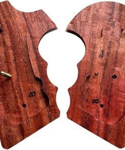 New! Grips Compatible with Smith & Wesson K/L Frame Round Butt Smooth Padauk Wood Open Back Style Handmade, Brown 2