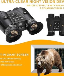 Night Vision Goggles Head Mounted, 3D VR Digital Infrared Night Vision Binoculars with Head Strap and Mount, 6X Digital Zoom and FOV 40°, Save 3D Photos & Videos 2