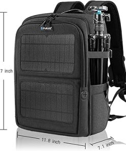 Solar Backpack, Large 40.0L Travel Bag with 5V 12W Charging Port, Outdoor Backpack for Hiking, Biking, Running 2