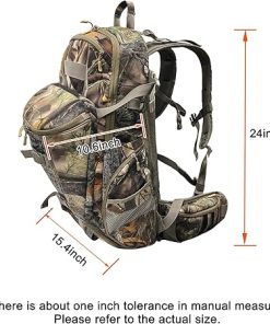 MDSTOP Hunting Backpack With Bow and Rifle Holder, Large Capacity Daypack for Camping and Hiking 2
