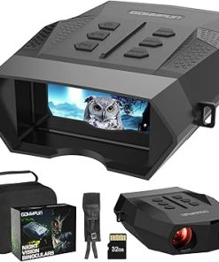 Night Vision Binoculars Goggles – 1312FT/400M Digital Infrared Night Vision Binoculars for Adults,Hunting,Spy,Military Tactical,Camping in Complete Darkness,32GB Memory Card