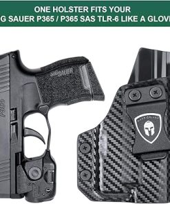Sig P365 w/TLR-6 Holster, IWB Kydex Holsters Compatible with: Sig Sauer P365 / P365 SAS / P365XL TLR6 Pistol, Inside Waistband Concealed Carry Holster, Adj. Cant & Posi-Click Retention, No Scratch 2