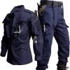 Men’s Tactical Combat Jacket and Pant Set Ripstop Military Uniform Outdoor Hunting Paintball Airsoft Casual Clothes