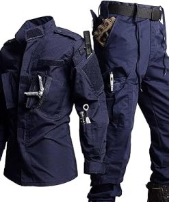 Men’s Tactical Combat Jacket and Pant Set Ripstop Military Uniform Outdoor Hunting Paintball Airsoft Casual Clothes