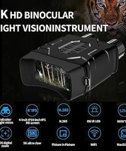 5K Night Vision Goggles,Night Vision Binoculars for Adults,4” IPS Screen,Infrared Camera, 10X Digital Zoom,4000mAh Battery Binoculars with 64GB TF Card,Hunting & Camping Gear,Mens Gifts-N016 2