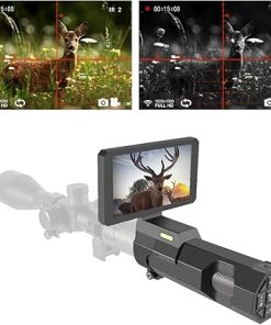 BESTSIGHT Night Vision Scope,DIY Night Vision(Day and Night),Quick Installation Barrle,5″ Display Screen with 5w 850nm Infrared Illuminator,View 200m in Night,for 38-44mm Eyepiece Scope (TMNV09)