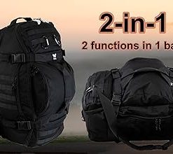 70L Travel Backpack & Duffle Bag & Airplane Cabin Bag (3 func in 1 bag). Full-fledged Hiking Backpack which transforms easily to Travel Duffel Bag. Many Accessories and Unique Features. 2