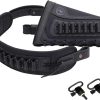 Leather Canvas Buttstock Shell Holder with Rifle Shoulder Strap .308 .45-70 .30-30 .22LR 12GA