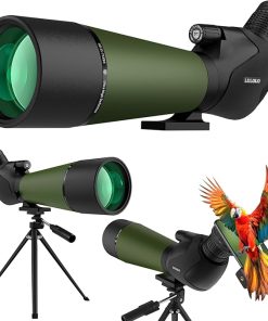 25-75×85 UHD Spotting Scope with Tripod Carrying Bag & Upgraded Phone Adapter – Super Bright BAK4 Prism Waterproof Spotting Scopes for Target Shooting, Hunting, Bird Watching, Wildlife Viewing