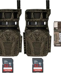 Wildgame Innovations Orbit 360-Degree 36MP Trail Camera Bundle with 32GB 100MBPS Memory Card and Card Reader