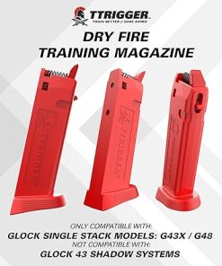 Dry Fire Training Magazine for Glock G43X/48 – Firearm Training Audible & Tactile Trigger Simulation Mag – NOT Compatible with Glock 43 or Laser Cartridges 2