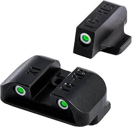 TRUGLO Tritium Front and Rear Handgun Night Sights with White Rings and Glowing Green Dots Compatible with Springfield XD, XDM, & XDS Pistols (2 Pack) 2 TRUGLO Tritium Front and Rear Handgun Night Sights with White Rings and Glowing Green Dots Compatible with Springfield XD, XDM, & XDS Pistols (2 Pack) - Image 2