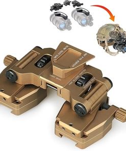 PVS-14 Light Weight Dual Tube Mounting System IC AN/PVS-14LW，Night Vision Goggles Night Vision Adapter for PVS-14 Night Vision Binoculars Monocular Or Binocular (Color : Gold)