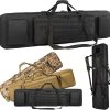 Double Rifle Case Soft Bag Long Tactical Rifle Backpack Soft Rifle Case 46 inch Rifle Pistol Firearm Storage and Transportation with Bullet Shoulder Strap Hunting Shooting Range Outdoor