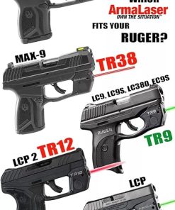 LASERPRO® Kit w/Holster & ArmaLaser TR9S / TR9 Red Laser Sight for Ruger LC9 LC9s LC380 EC9s [Won’t FIT LCP 1, 2, MAX or MAX-9 – See Fit Chart Image] 2